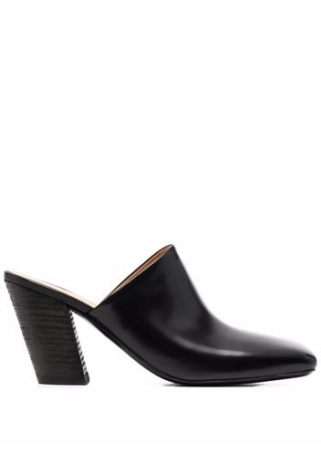 Marsèll square-toe leather mules - Schwarz