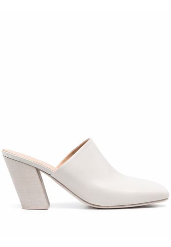 Marsèll square-toe leather mules - Grau