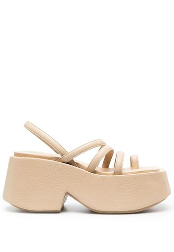 Marsèll strappy platform leather sandals - Nude