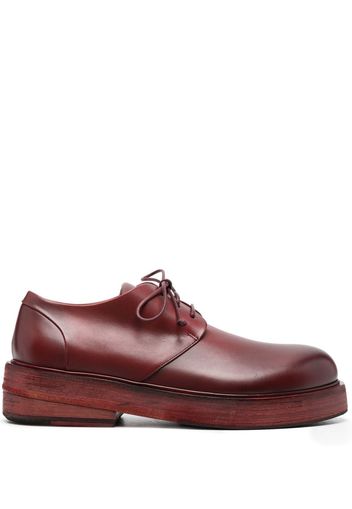 Marsèll lace-up leather derby shoes - Rot