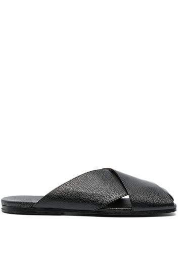 Marsèll flat leather sandals - Schwarz