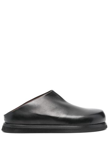 Marsèll round-toe leather mules - Schwarz