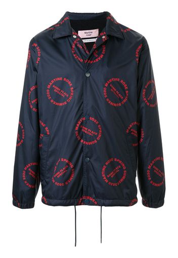 Martine Rose Bomberjacke mit Logo-Print - Blau