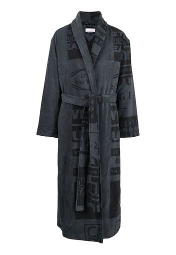 Martine Rose x Tommy Jeans jacquard robe coat - Schwarz
