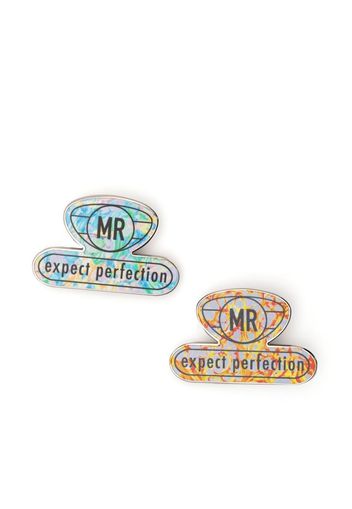 Martine Rose set-of-two enamel badge pins - Blau