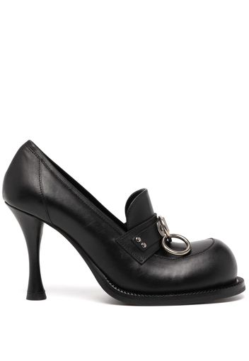 Martine Rose 100mm bulb-toe leather pumps - Schwarz