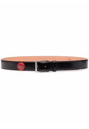 Martine Rose bottle-cap leather belt - Schwarz