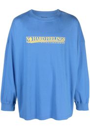 Martine Rose slogan print long-sleeve T-shirt - Blau