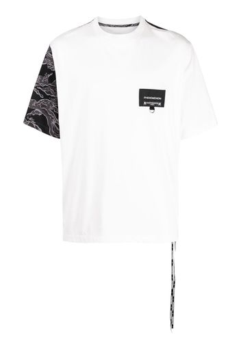 Mastermind World chest logo-patch detail T-shirt - Weiß