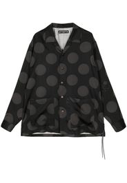 Mastermind World Seidenhemd mit Polka Dots - Schwarz
