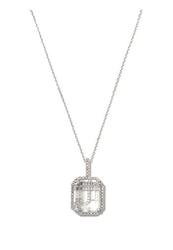 Mateo Initial quartz necklace - Silber