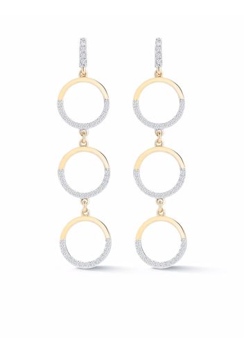 Mateo 14kt yellow gold Three Tier Halfmoon diamond earring