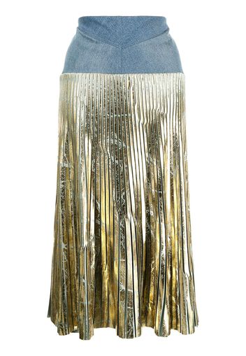 Maticevski Harmonious metallic pleated skirt - Gold