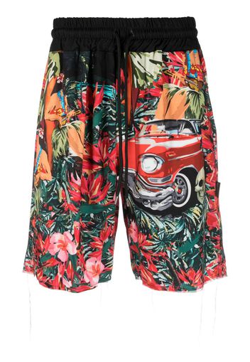 Mauna Kea Hawaiian-print drawstring deck shorts - Schwarz