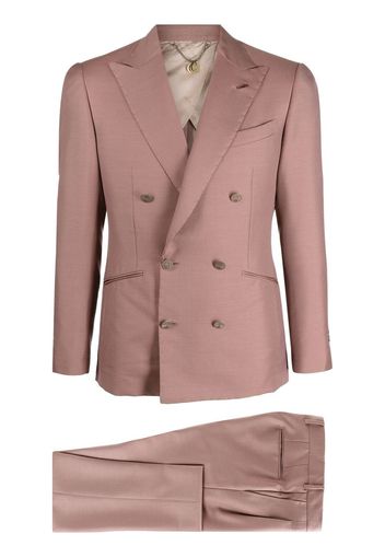 Maurizio Miri double-breasted peak-lapel suit - Braun