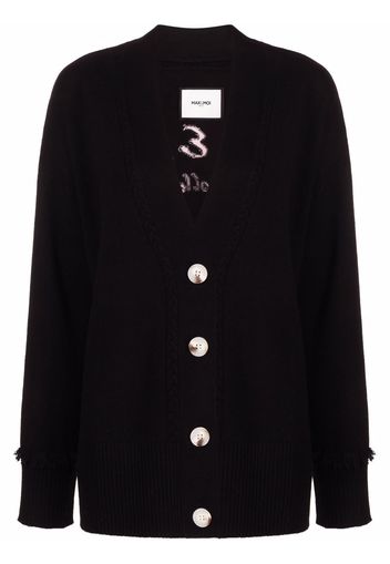 Max & Moi intarsia-motif cardigan - Schwarz