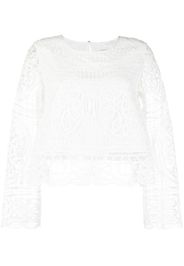 Max & Moi guipure-lace long-sleeve top - Weiß