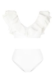 Maygel Coronel Mila ruffle-detail bikini - Weiß