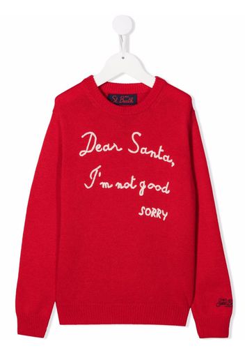 MC2 Saint Barth Kids Douglas embroidered jumper - Rot