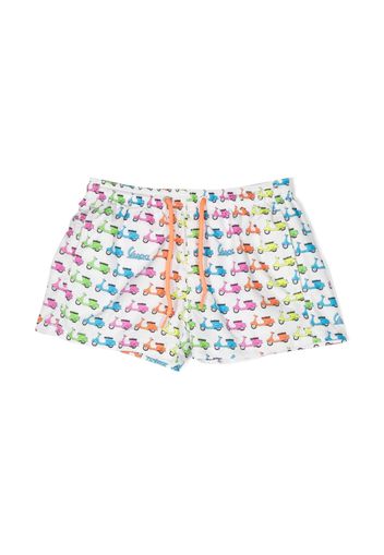 MC2 Saint Barth Kids graphic-print swim shorts - Weiß