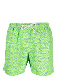 MC2 Saint Barth Badeshorts mit grafischem Print - Grün