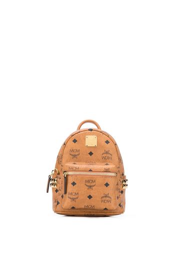 MCM Rucksack mit Logos - Braun