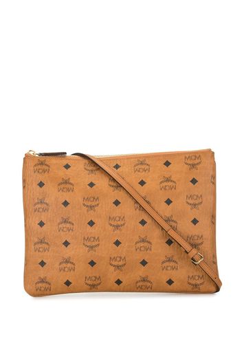 MCM Umhängetasche mit Logo-Print - Braun