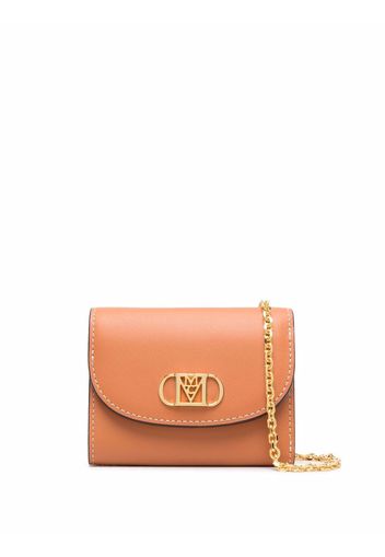 MCM logo-plaque chain-strap wallet - Nude