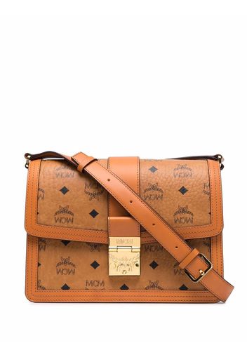 MCM monogram leather shoulder bag - Braun