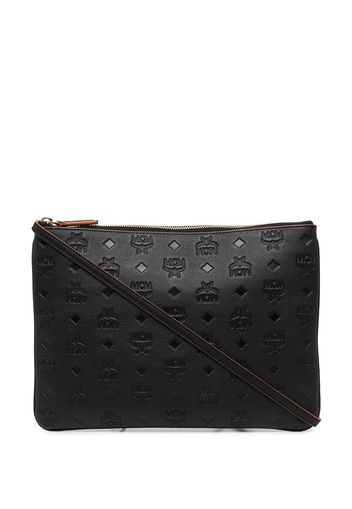 MCM Clutch mit Monogramm-Print - Schwarz