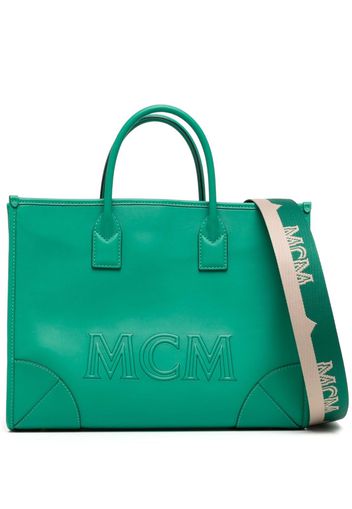 MCM Handtasche mit Logo-Prägung - Grün