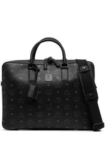 MCM Klassic monogram-print leather briefcase - Schwarz