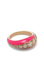 Melissa Kaye 18kt Rotgoldring mit Diamanten - Rosa