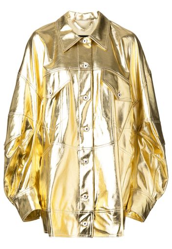 Melitta Baumeister oversized metallic-finish jacket - Gold