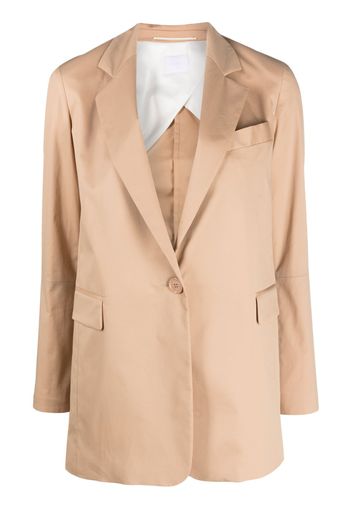 Merci slash-detail cotton-blend blazer - Nude