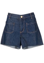 Merci raw-cut denim shorts - Blau