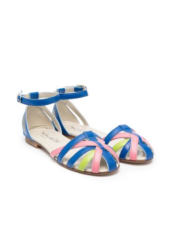 Mi Mi Sol colour-block strap sandals - Blau