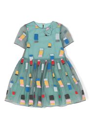 Mi Mi Sol embroidered tulle dress - Blau