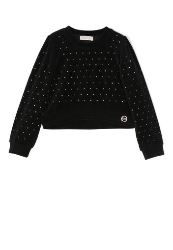 Michael Kors Kids Sweatshirt mit Kristallen - Schwarz