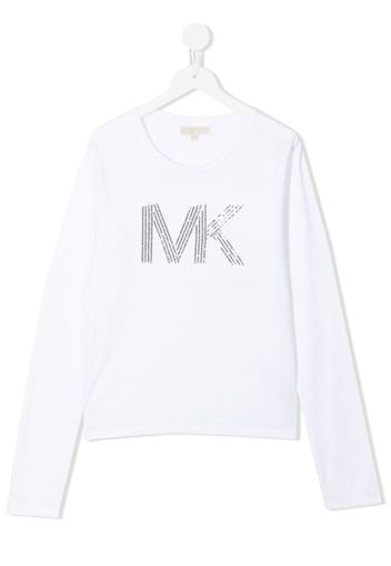 Michael Kors Kids sequin logo-embellished T-shirt - Weiß