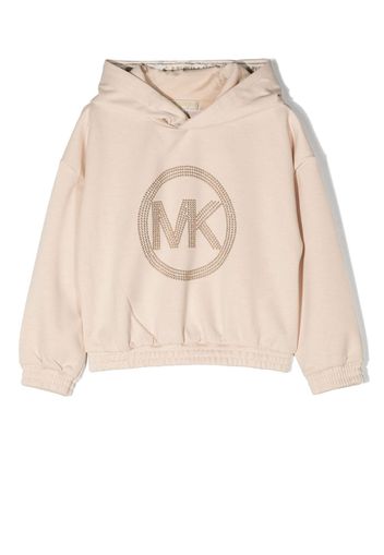 Michael Kors Kids sequin logo jersey hoodie - Nude