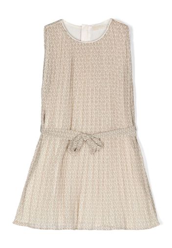 Michael Kors Kids Trägerkleid mit Monogramm-Print - Nude