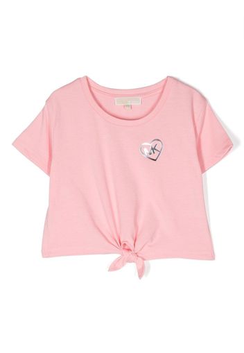 Michael Kors Kids T-Shirt mit Metallic-Print - Rosa