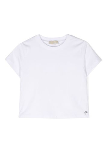 Michael Kors Kids plissé cotton-blend T-Shirt - Weiß