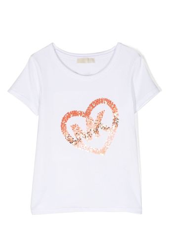 Michael Kors Kids sequin-embellished cotton T-Shirt - Weiß