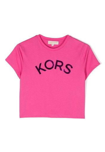 Michael Kors Kids logo-print cotton T-Shirt - Rosa