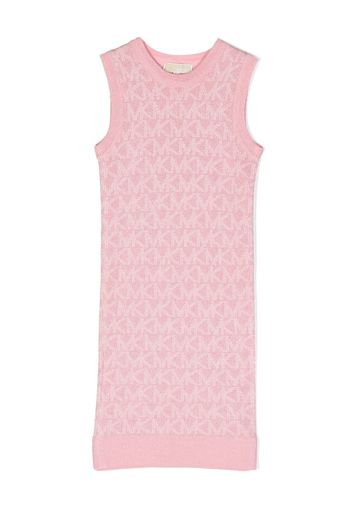 Michael Kors Kids intarsia logo-knit dress - Rosa