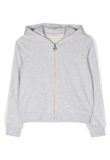 Michael Kors Kids logo-tape zip-up hoodie - Grau