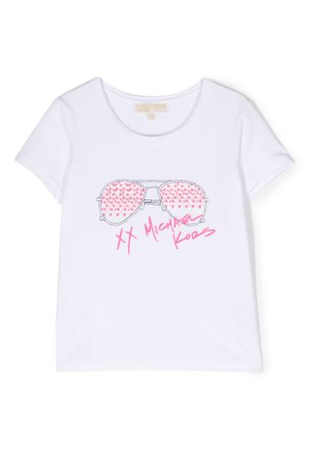 Michael Kors Kids graphic logo-print T-shirt - Weiß