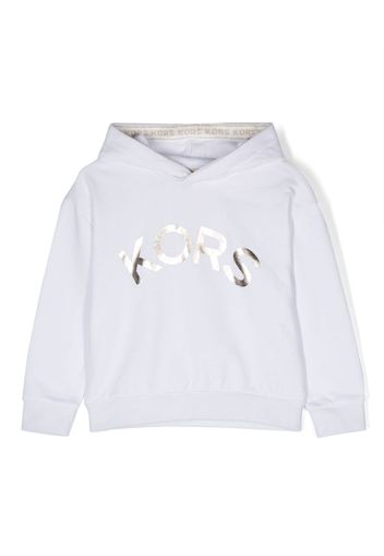 Michael Kors Kids logo-print cotton hoodie - Weiß